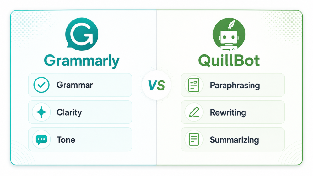 Grammarly and QuillBot feature comparison