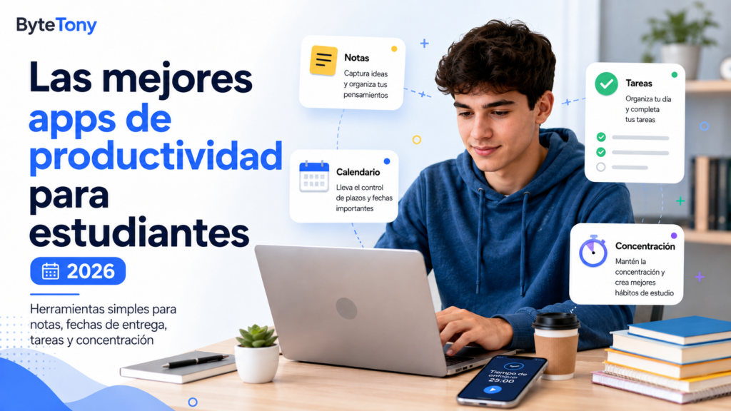 Mejores aplicaciones de productividad para estudiantes en 2026