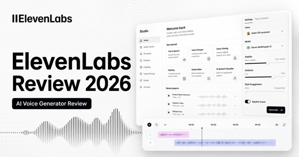ElevenLabs Review 2026 pricing and AI voice generator comparison