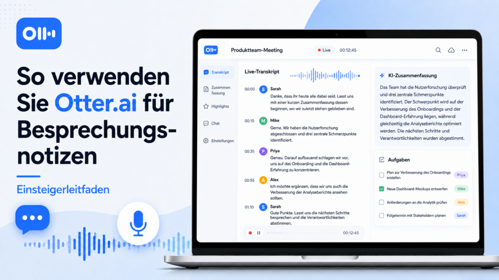 Otter.ai Meeting-Notizen für Einsteiger