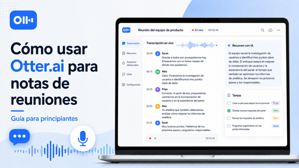 Cómo usar Otter.ai para tomar notas de reuniones