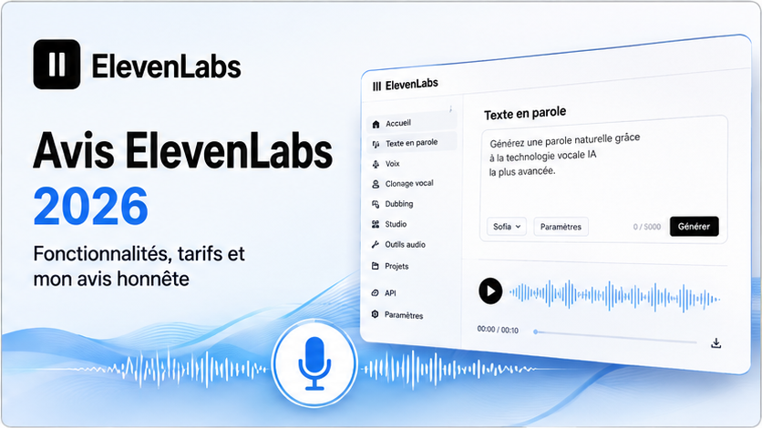 Avis ElevenLabs 2026 et comparaison des abonnements
