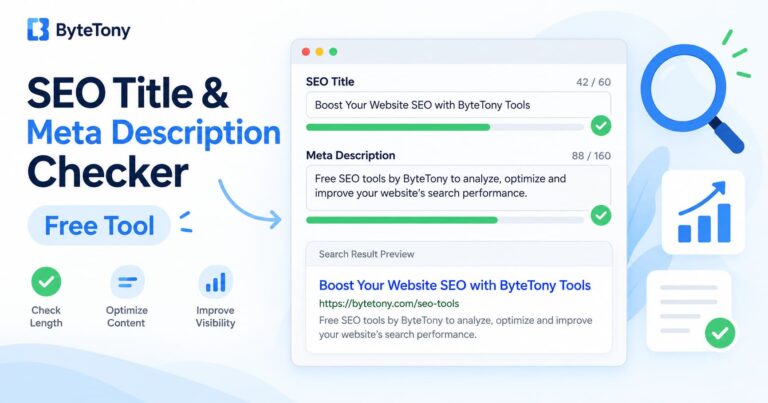 SEO Title and Meta Description Checker by ByteTony