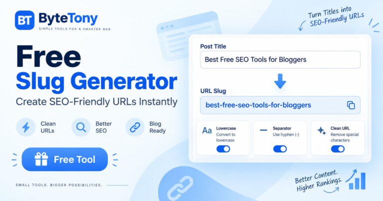 Free Slug Generator by ByteTony