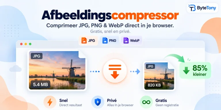 ByteTony Afbeeldingscompressor voor JPG-, PNG- en WebP-afbeeldingen