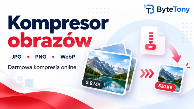 Kompresor obrazów ByteTony do kompresji JPG, PNG i WebP