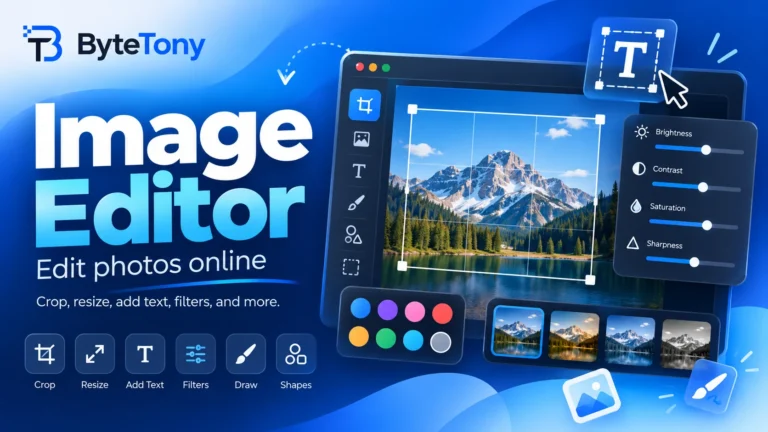 ByteTony Image Editor free online photo editing tool